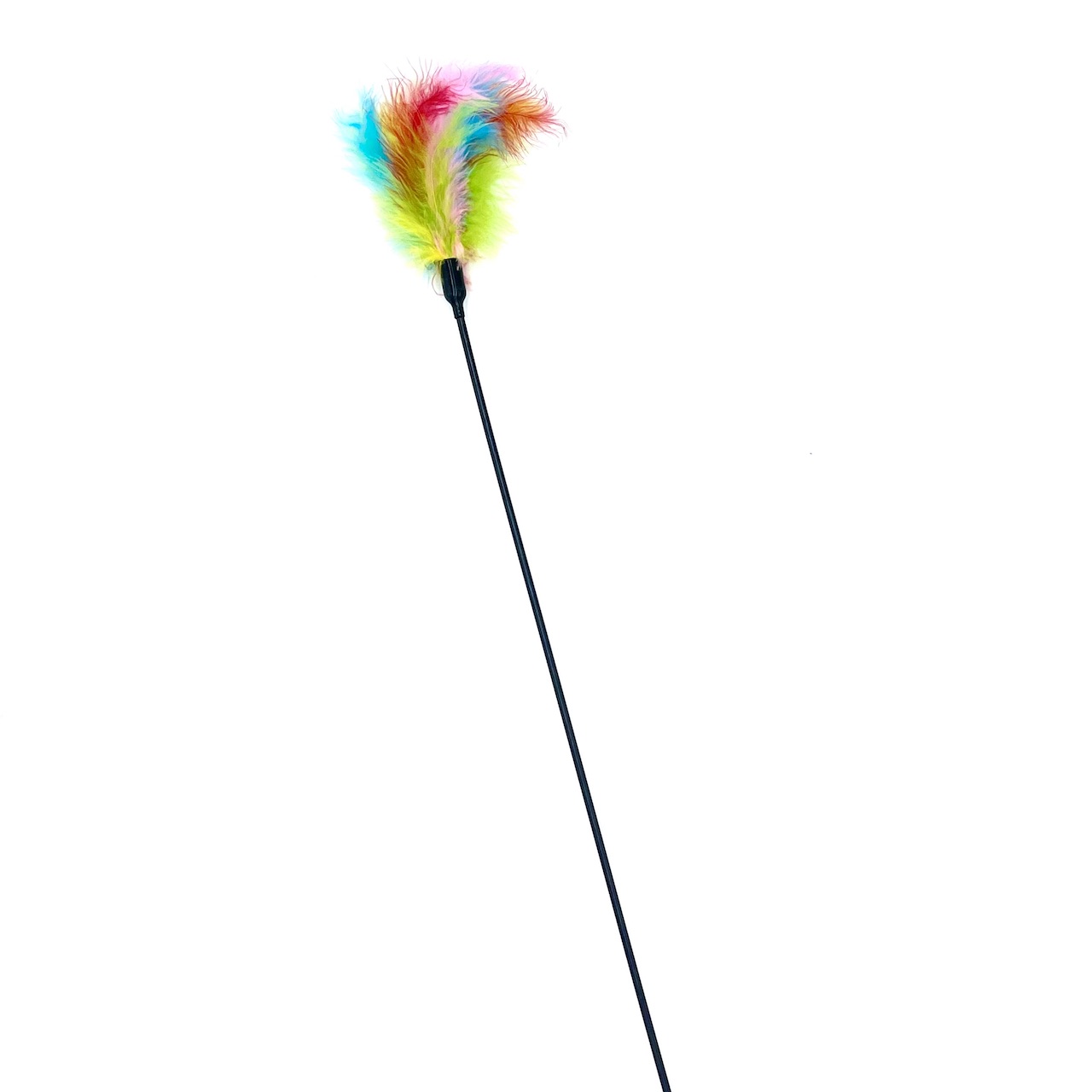 Colorful Cat Wand Feather Teaser with TPR Handle