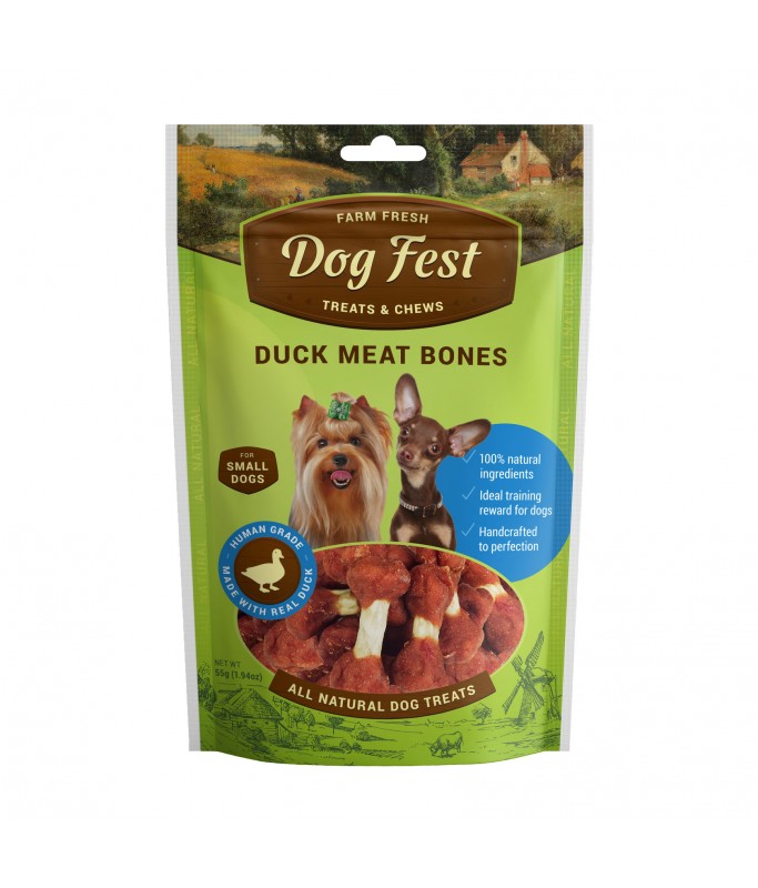 Dog Fest duck Meat Bones for Mini-Dogs 55g