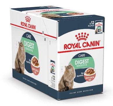 Royal Canin Feline Care Nutrition Digest Sensitive Gravy (WET FOOD - Pouches) - Box