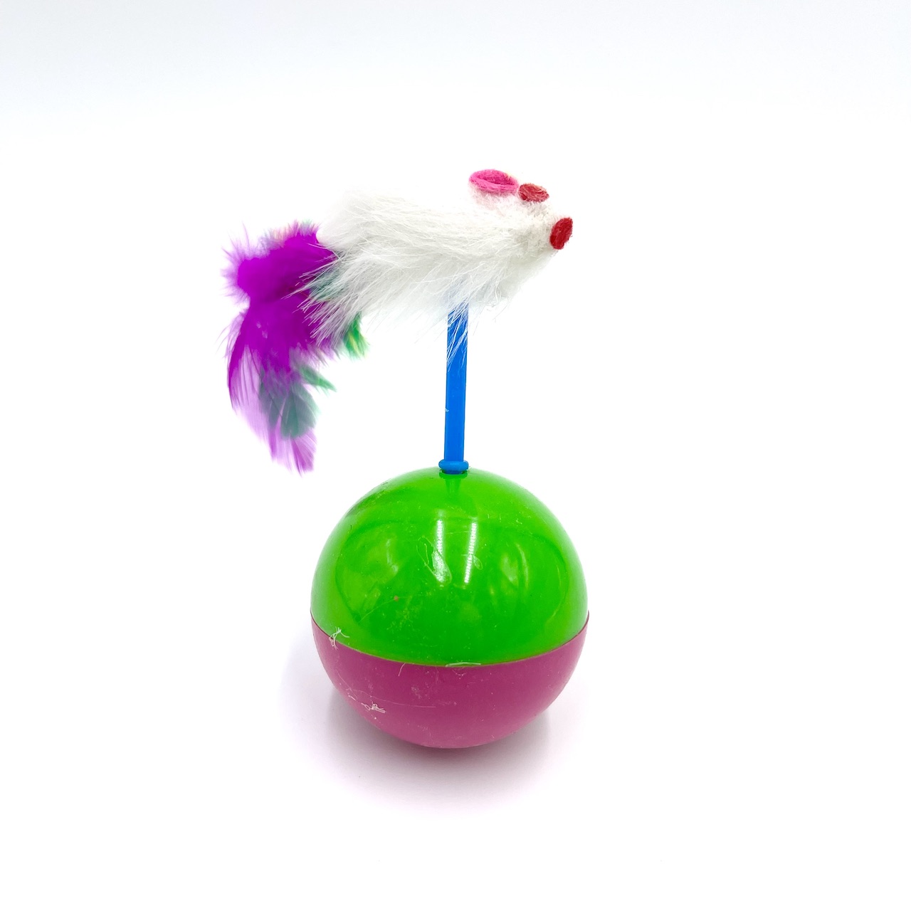 Tumbler False Mouse Toy with Feather Ball