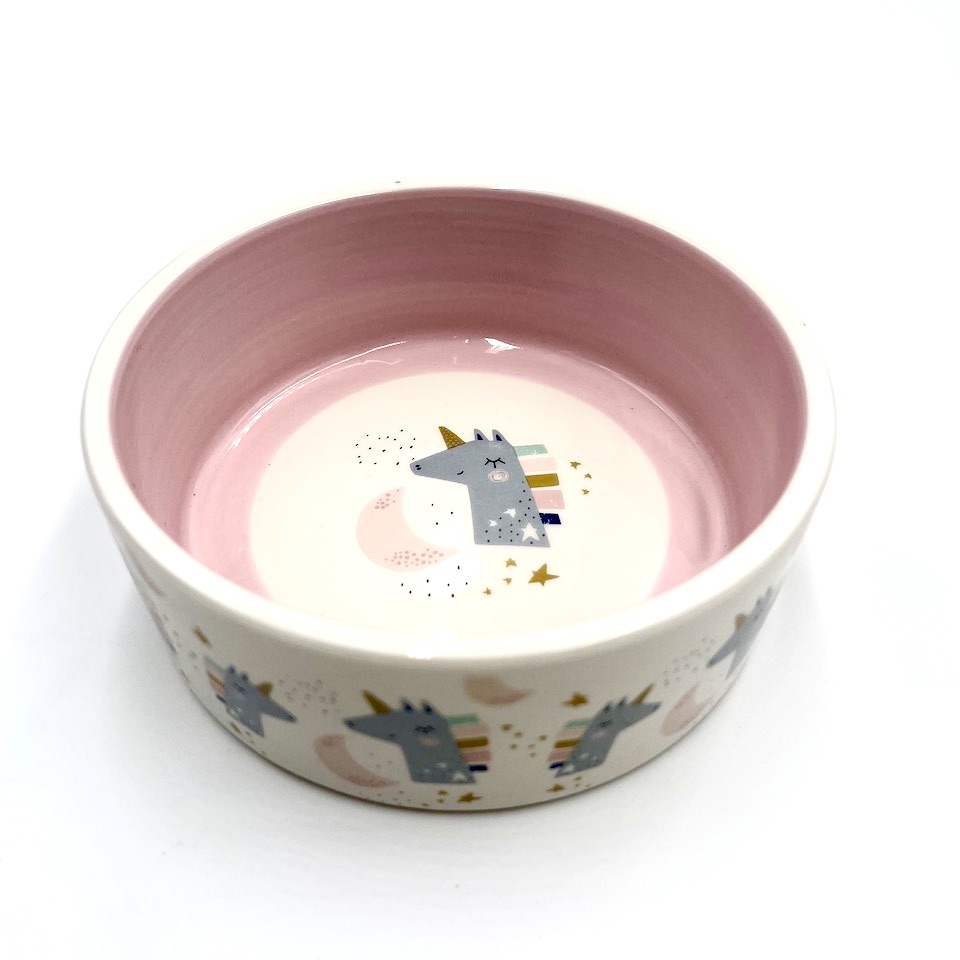 Unicorn - Ceramic Feeding Bowl (pink)