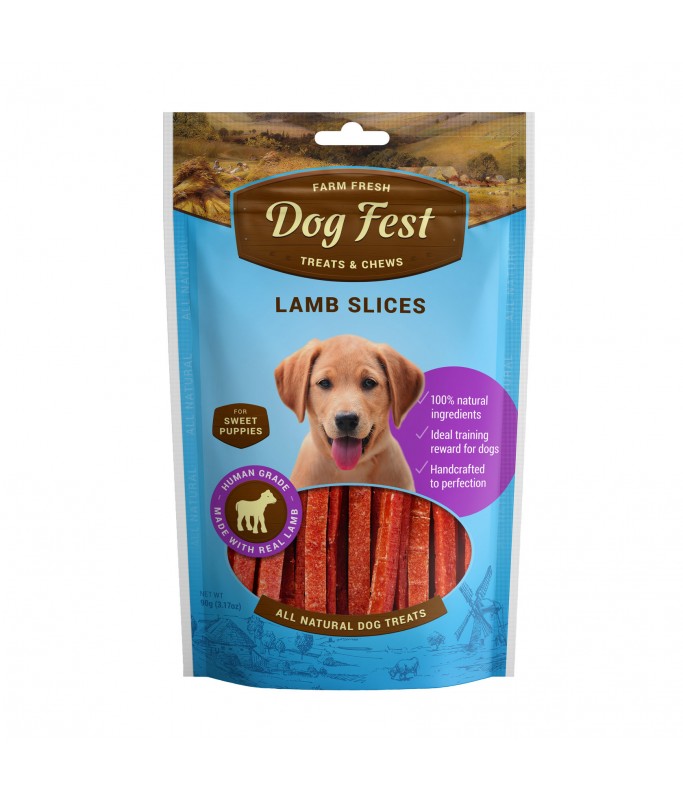 Dog Fest Lamb Slices for Puppies 90g