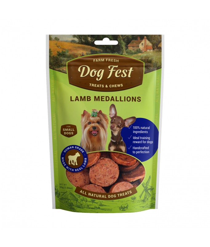 Dog Fest Lamb Medallions for Mini-Dogs 55g