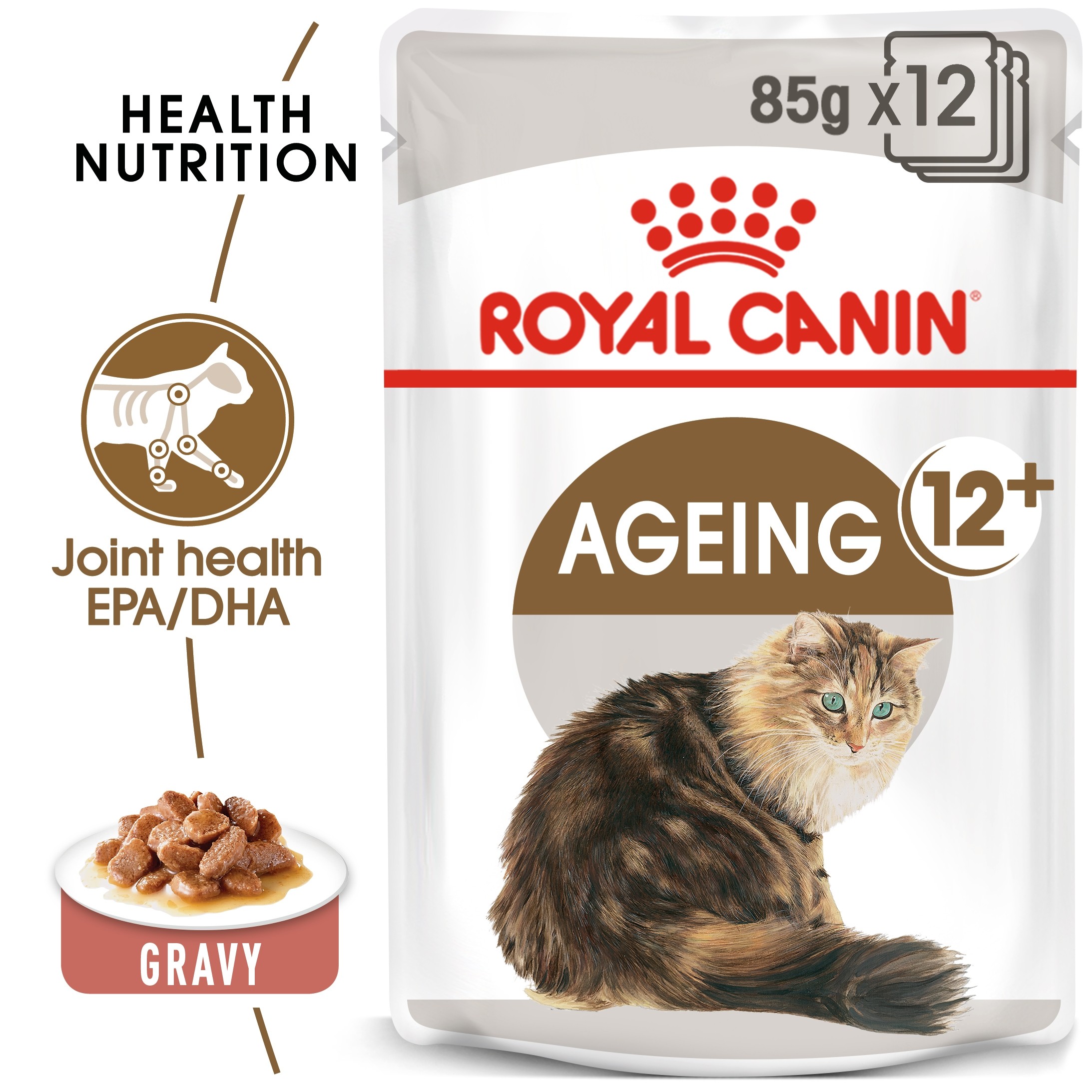 Royal Canin Feline Health Nutrition Ageing +12 Gravy (WET FOOD - Pouches)