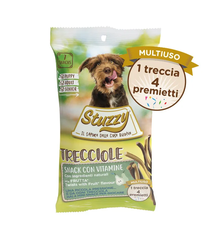Stuzzy Dog Snack Trecciole with Fruit 160g