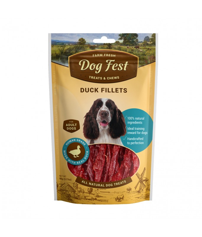 Dog Fest Duck Fillets for Adult Dogs 90g