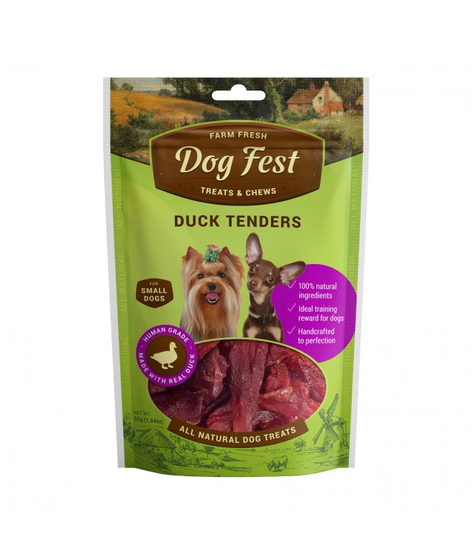 Dog Fest Duck Tenders for Mini-Dogs 55g