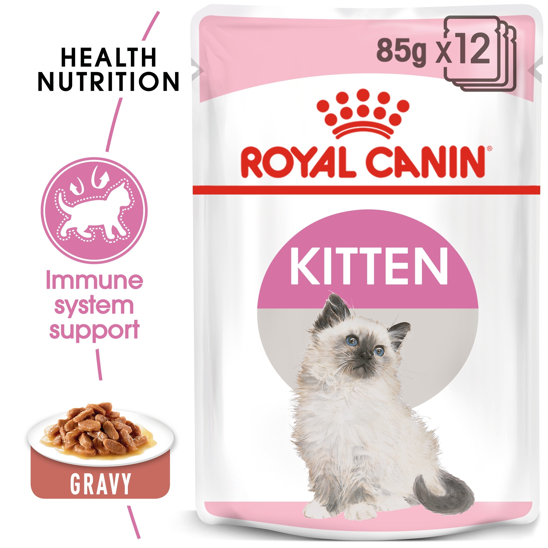 Royal Canin Feline Health Nutrition Kitten Gravy (WET FOOD - Pouches) 
